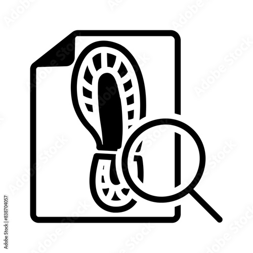 Vector solid black icon for Evidence