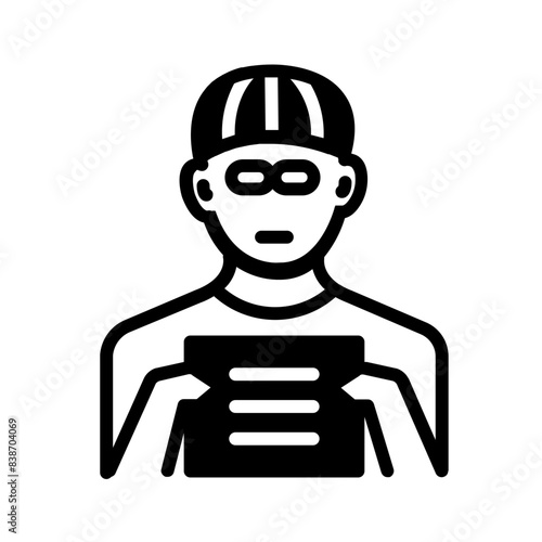 Vector solid black icon for Guilty