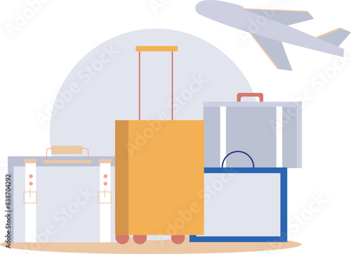 The luggage for business tour is ready.