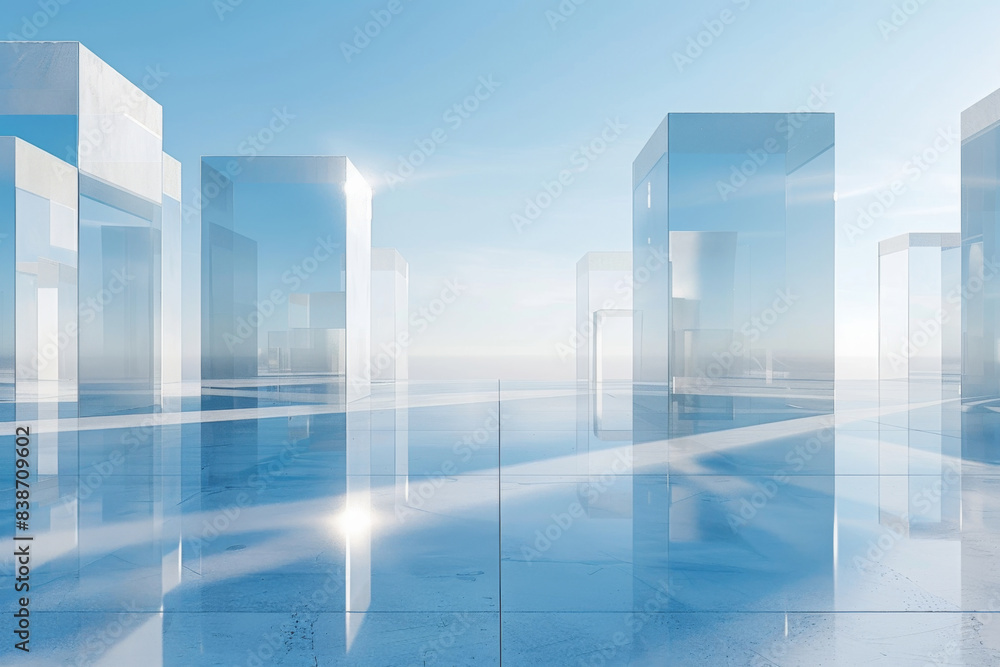 Concrete outdoor square building,Empty architectural background.
Concrete outdoor square building,Empty architectural background.