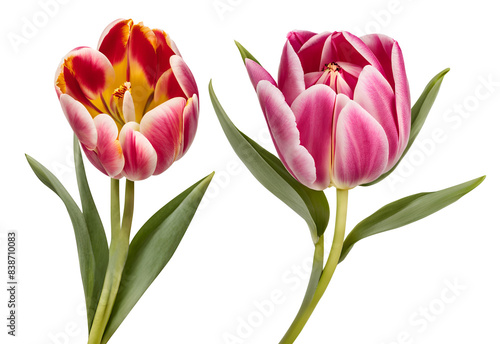 Wallpaper Mural set of tulip flowers on a transparent background, template for design Torontodigital.ca