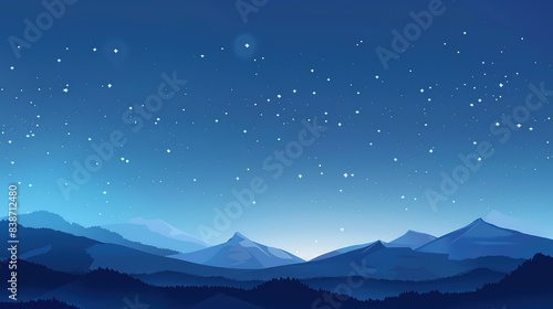 Starry Serenity: Minimalist Mobile Wallpaper Featuring a Tranquil Starry Sky.