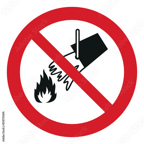 iso prohibition safety signs v2 do not extinguish with water symbol and pictogram only size 1 x 1 round shape photo