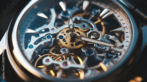 Intricate Mechanical Watch Showcasing its Mesmerizing Inner Workings