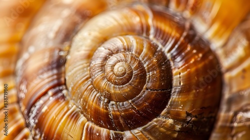 Mesmerizing Macro of a Snail Shell s Spiral and Texture