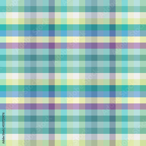 Pattern cuadrillé chico de color verde, amarillo, violeta, azul. Fondo de cuadros de colores. Diseño de cuadrículas