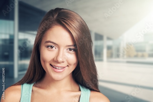Free Download Confident smiling professional woman looking at camera, - GFXLoad