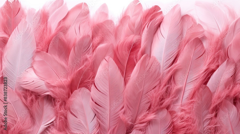 Pink Feather Isolated on white background Pink Feather Isolated on white background