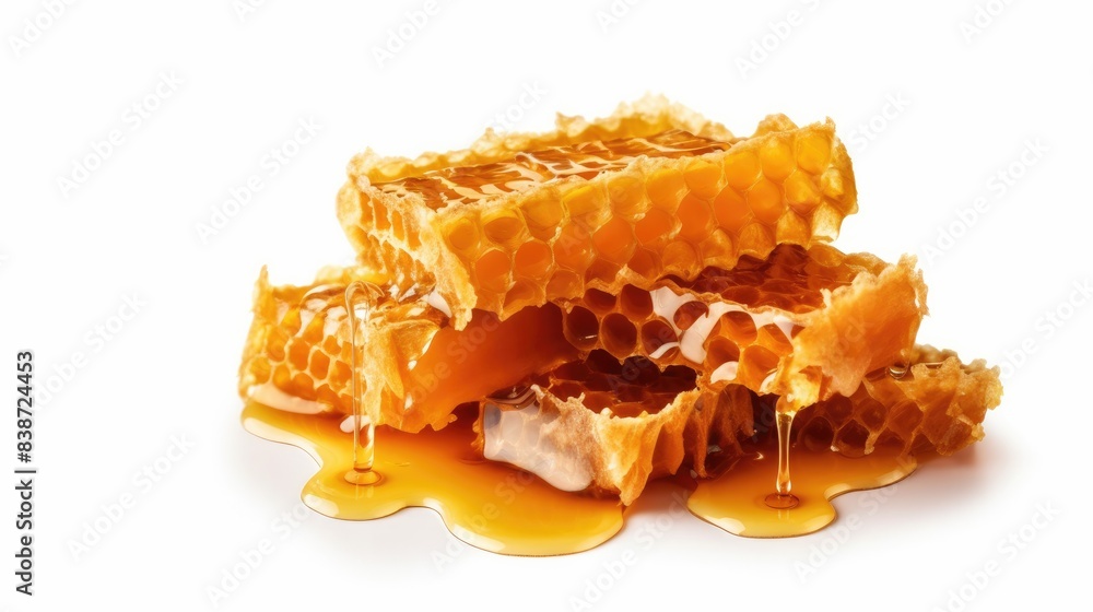 Sweet honeycomb on white background Sweet honeycomb on white background