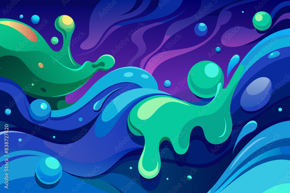 vector background with dynamic liquid shapes in vibrant blues and greens vector background with dynamic liquid shapes in vibrant blues and greens