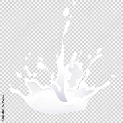 Milk Splash Isolated Drink