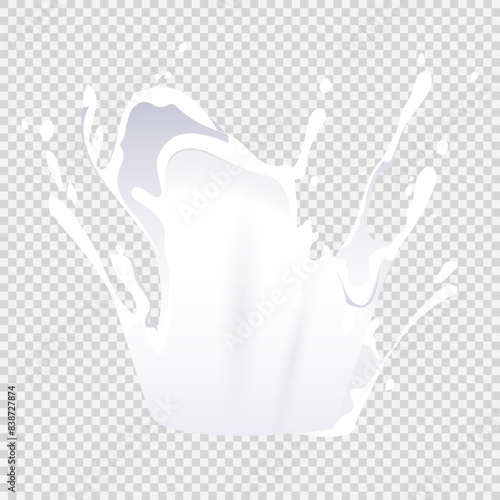 Milk Splash Isolated Drink