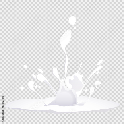 Milk Splash Isolated Drink