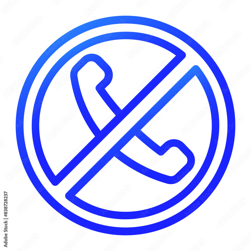 calling is prohibited gradient icon calling is prohibited gradient icon