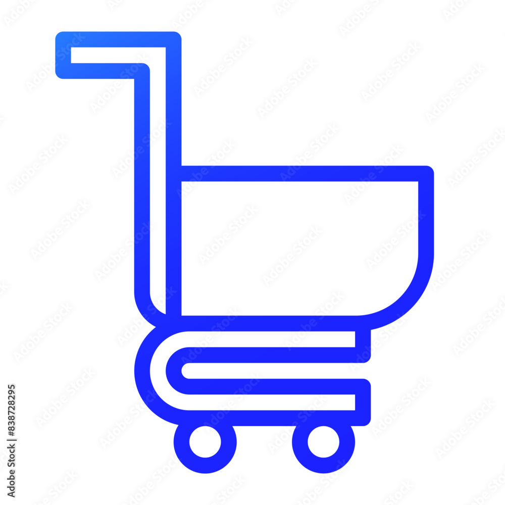 push trolley gradient icon push trolley gradient icon