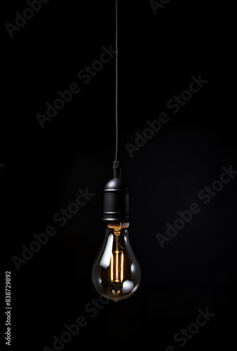 light bulb on black background © Dawood