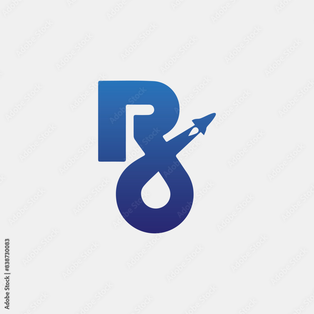 Letter r logo design idea with rocket icon Letter r logo design idea with rocket icon