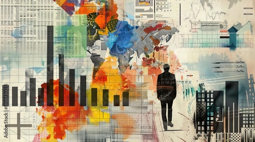 Index fund collage with images of longterm growth, diversified portfolios, and financial security