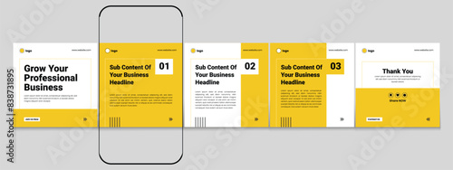 LinkedIn carousel post, social media Instagram carousel post, modern and editable business carousel template design