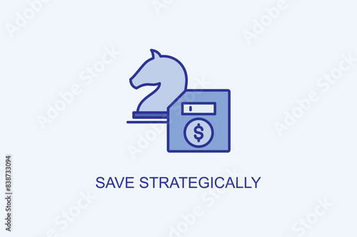 Save Strategically Vector Icon Or Logo Illustration