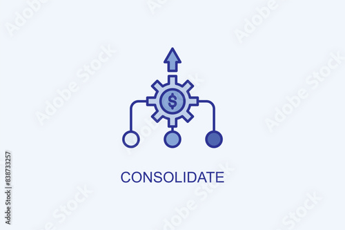 Consolidate Vector Icon Or Logo Illustration