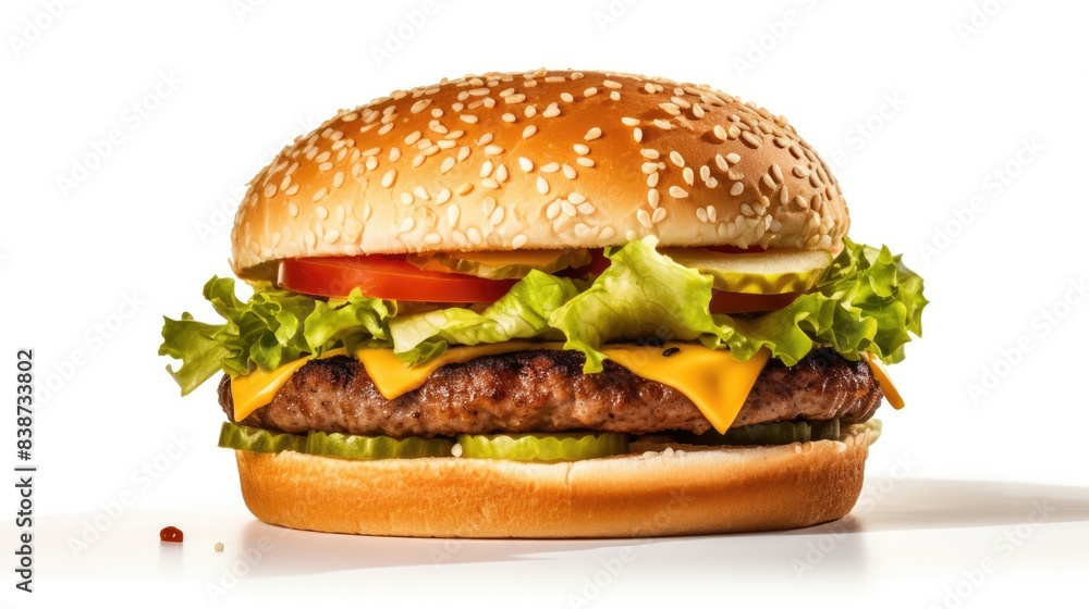 Burger Isolated on white background Burger Isolated on white background