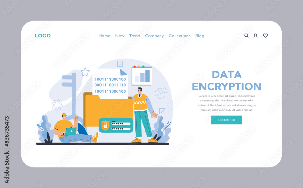 Data storage concept. Flat vector illustration. Data storage concept. Flat vector illustration.