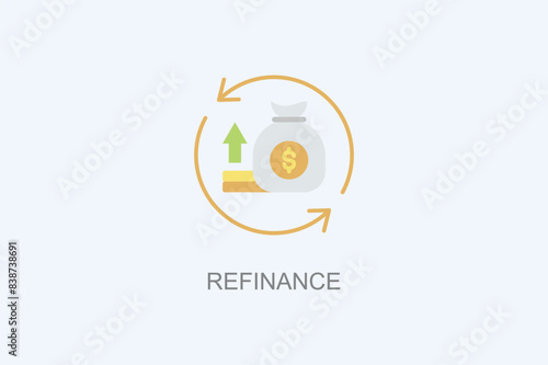 Refinance Vector Icon Or Logo Illustration