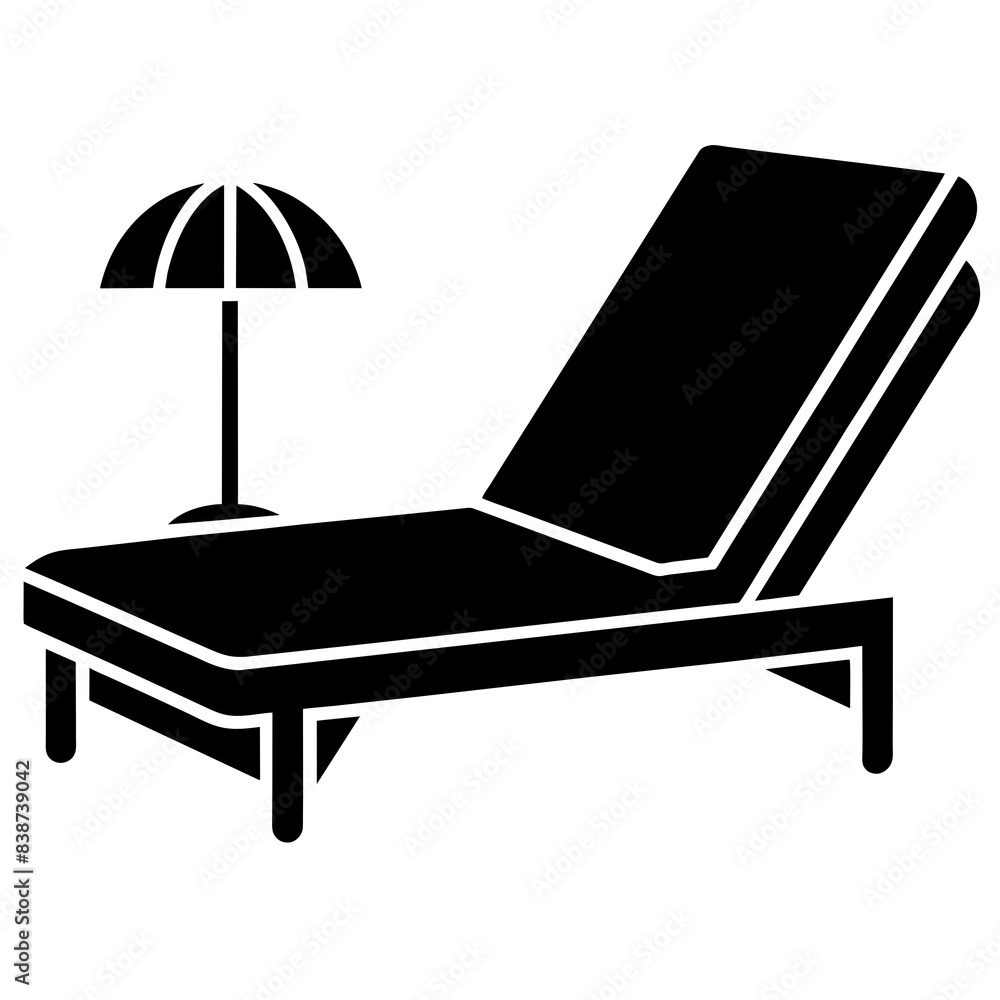Fototapeta premium Lounges icon silhouettes vector illustration