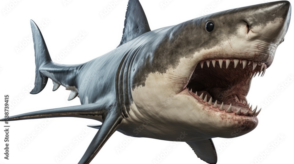 Naklejka premium Shark Isolated on white background