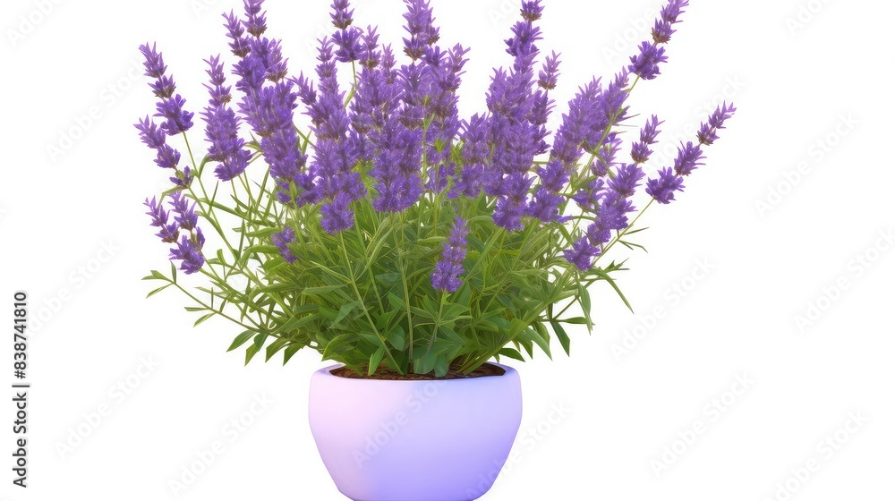 Lavender in beautiful pot, indoor, isolate photo stock, white background, no shadow, no logo Lavender in beautiful pot, indoor, isolate photo stock, white background, no shadow, no logo