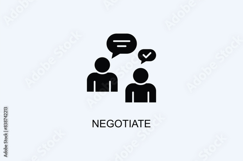 Negotiate Vector Icon Or Logo Illustration