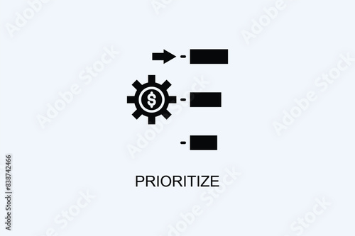 Prioritize Vector Icon Or Logo Illustration
