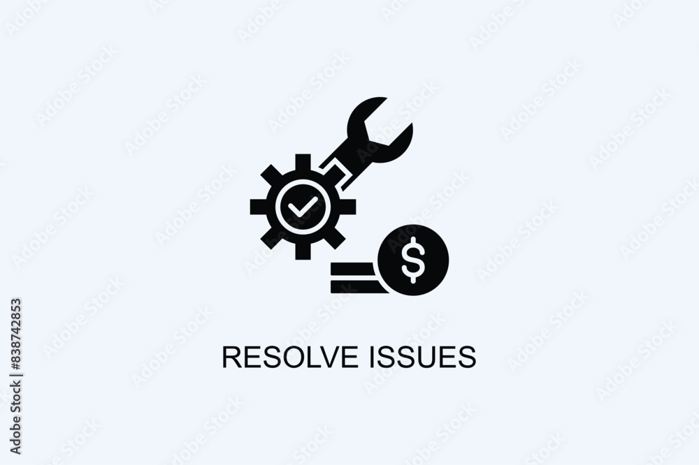 Resolve Issues Vector Icon Or Logo Illustration Resolve Issues Vector Icon Or Logo Illustration