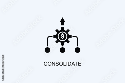 Consolidate Vector Icon Or Logo Illustration