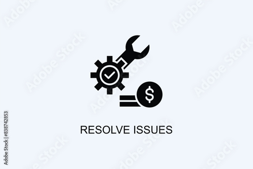 Resolve Issues Vector Icon Or Logo Illustration