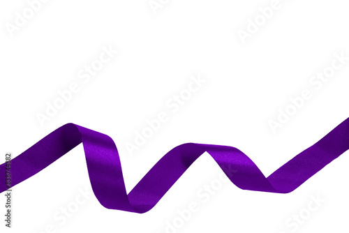 Element PNG image, Purple ribbon isolated on transparent and white background.