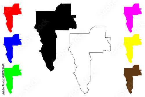 Nez Perce County, Idaho (U.S. county, United States of America, USA, U.S., US) map vector illustration, scribble sketch Nez Perce map