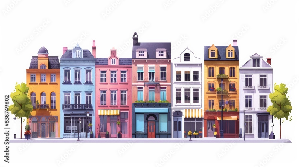 Obraz premium Illustration of Historical Buildings