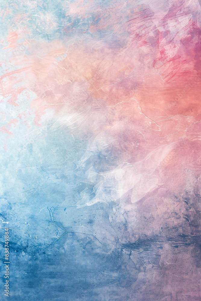 Naklejka premium Soothing wall art, blended pastel gradient textures, calming color fields, abstract