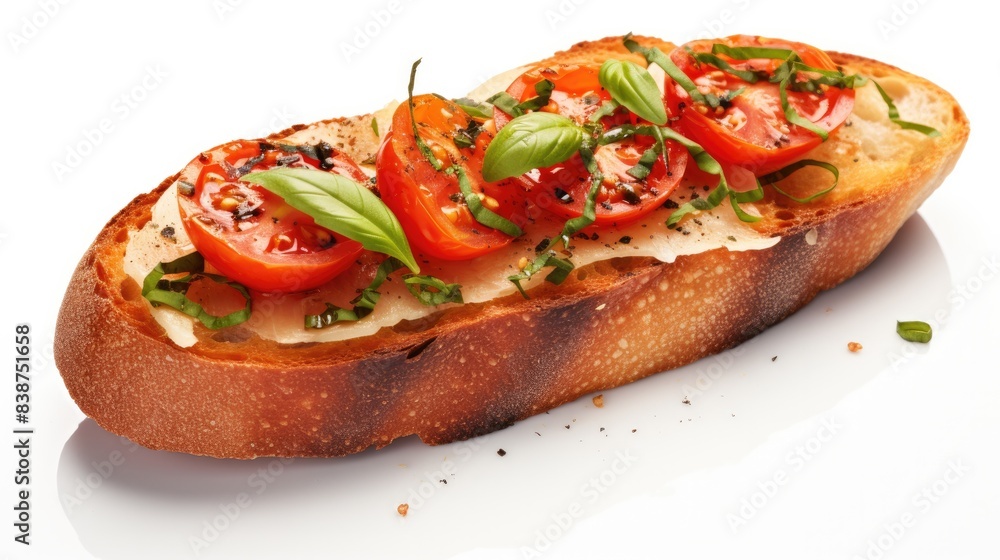 Bruscetta Isolated on white background Bruscetta Isolated on white background