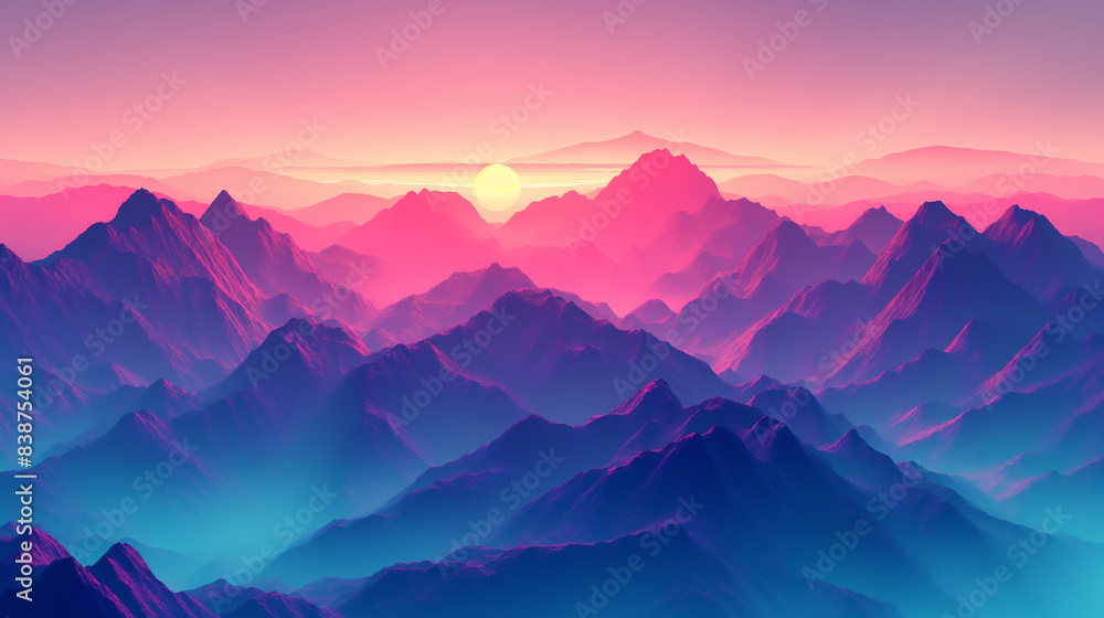 Fototapeta premium Mountain and valley views