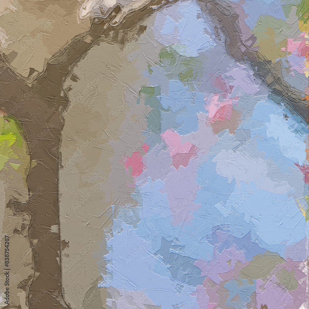 Naklejka premium Oil paintings of flowers and various flowers, roses, peonies, lotus leaves, cats and dogs, and beautiful illustrations for weddings