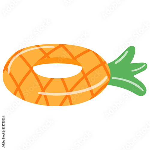 fancy pineapple rubber ring illustration