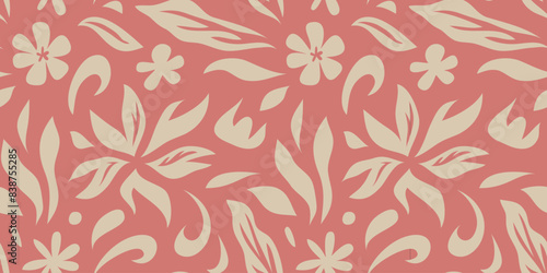 Hand drawn minimal abstract organic shapes pattern. Collage contemporary print. Fashionable template for design.