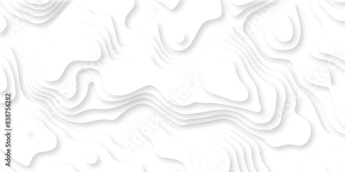 Background with lines Modern white carve wave line abstract luxury 3d papercut background. vector minimal topography map light element shadow landscape wave element curve graphic papercut design.