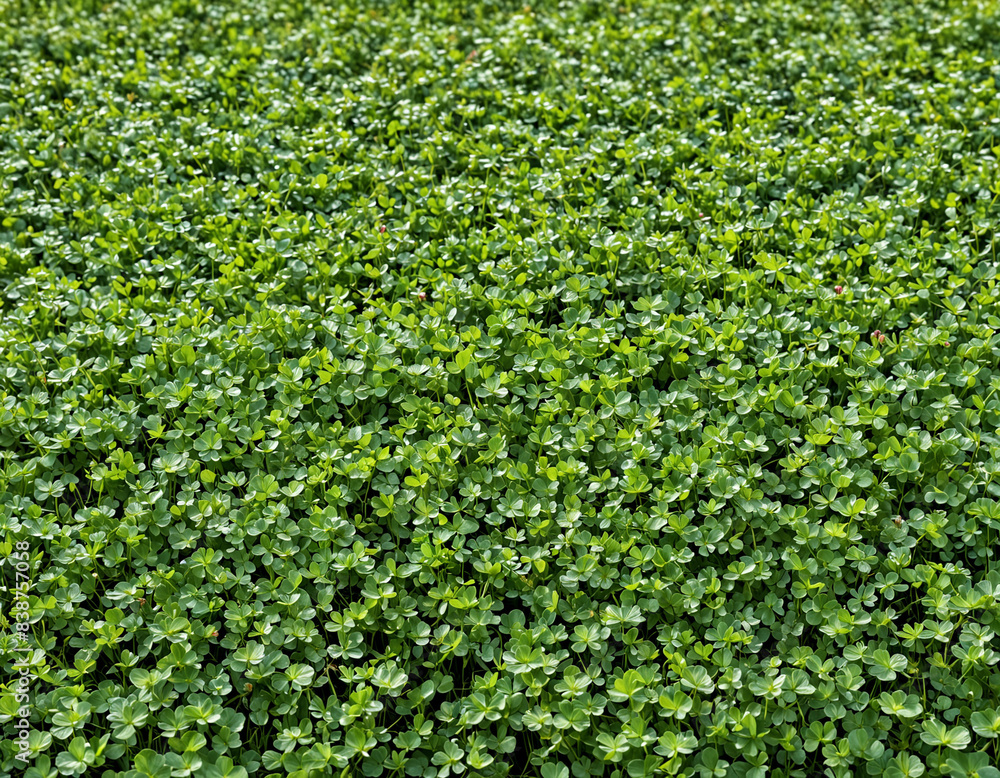background of green leaf clovers in a lawn texture background of green leaf clovers in a lawn texture
