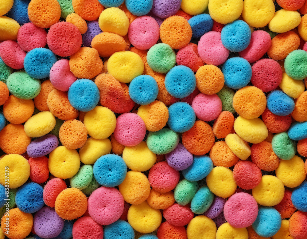 pile of sponges in bright colors pile of sponges in bright colors
