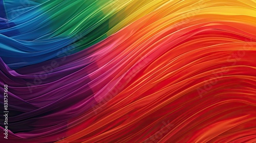 Abstract Colorful Wavy Fabric Background