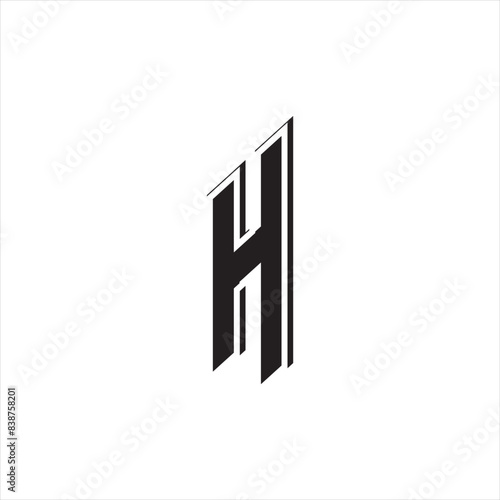 letter h logo design vector  © toriq
